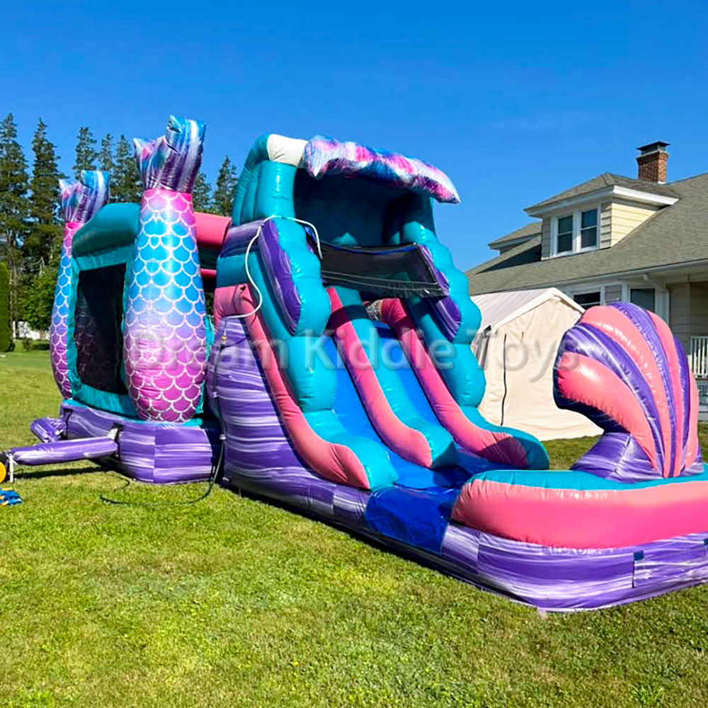 Commercial Mermaid Bounce Hous - Water Slide Inflatable review and price