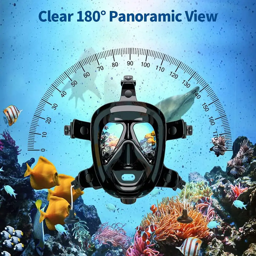 Full Face Diving Mask with Cam - Snorkel Mask Full Face review and price