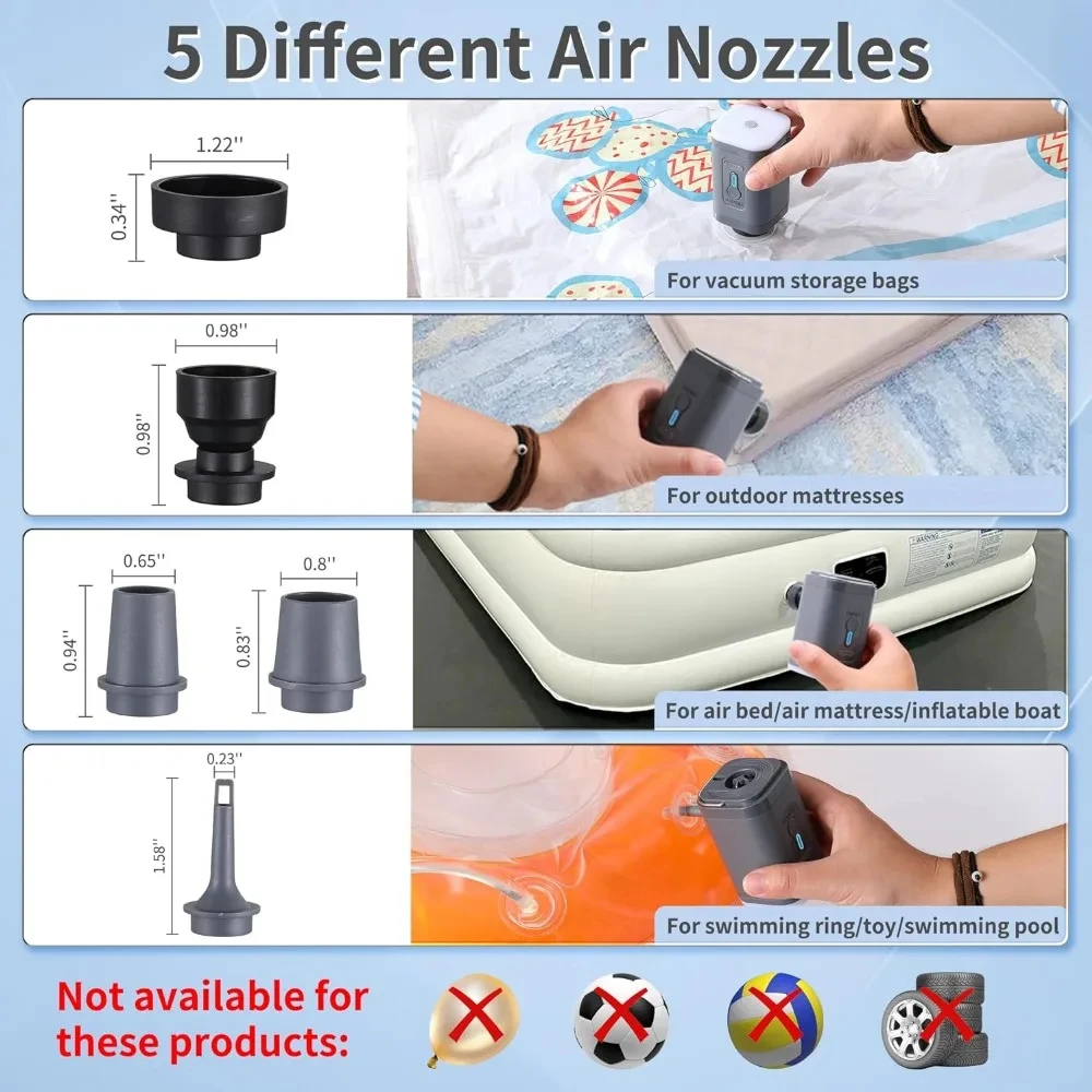 Mini Portable Air Pump with 13 - Pool Lounger Inflatable review and price