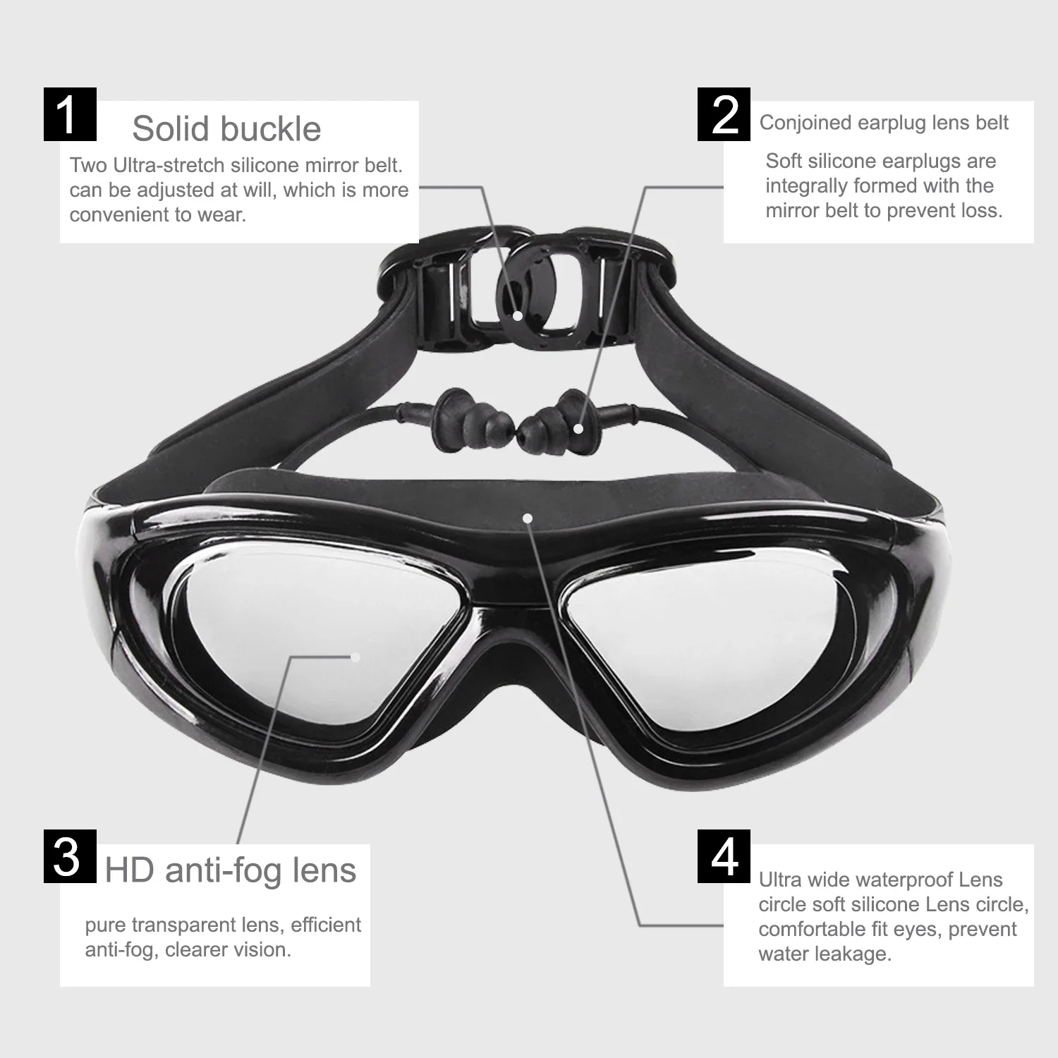 Myopia Swimming Glasses with A - Swim Goggles Anti Fog Uv review and price