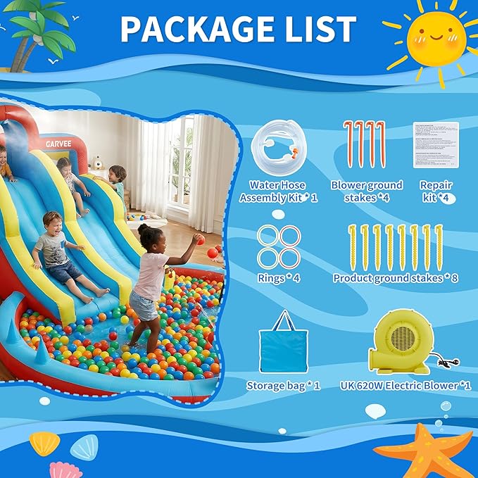 All-Season 8-in-1 Inflatable W - Water Slide Inflatable review and price