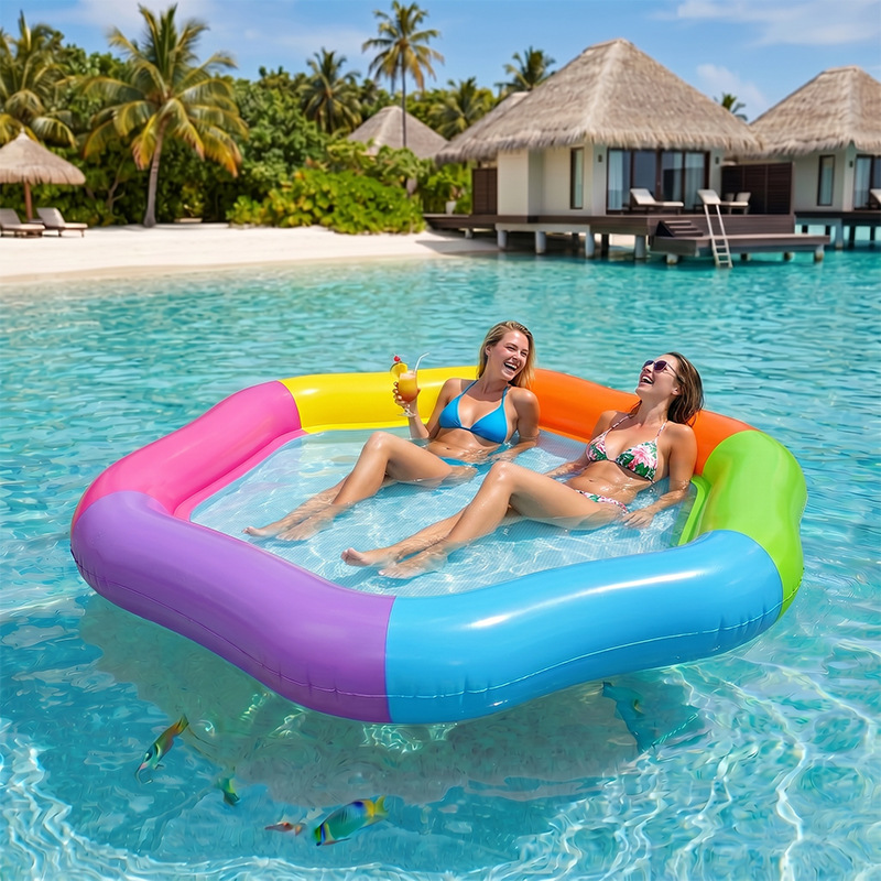 New Hexagon Colorful Inflatabl - Pool Lounger Inflatable review and price