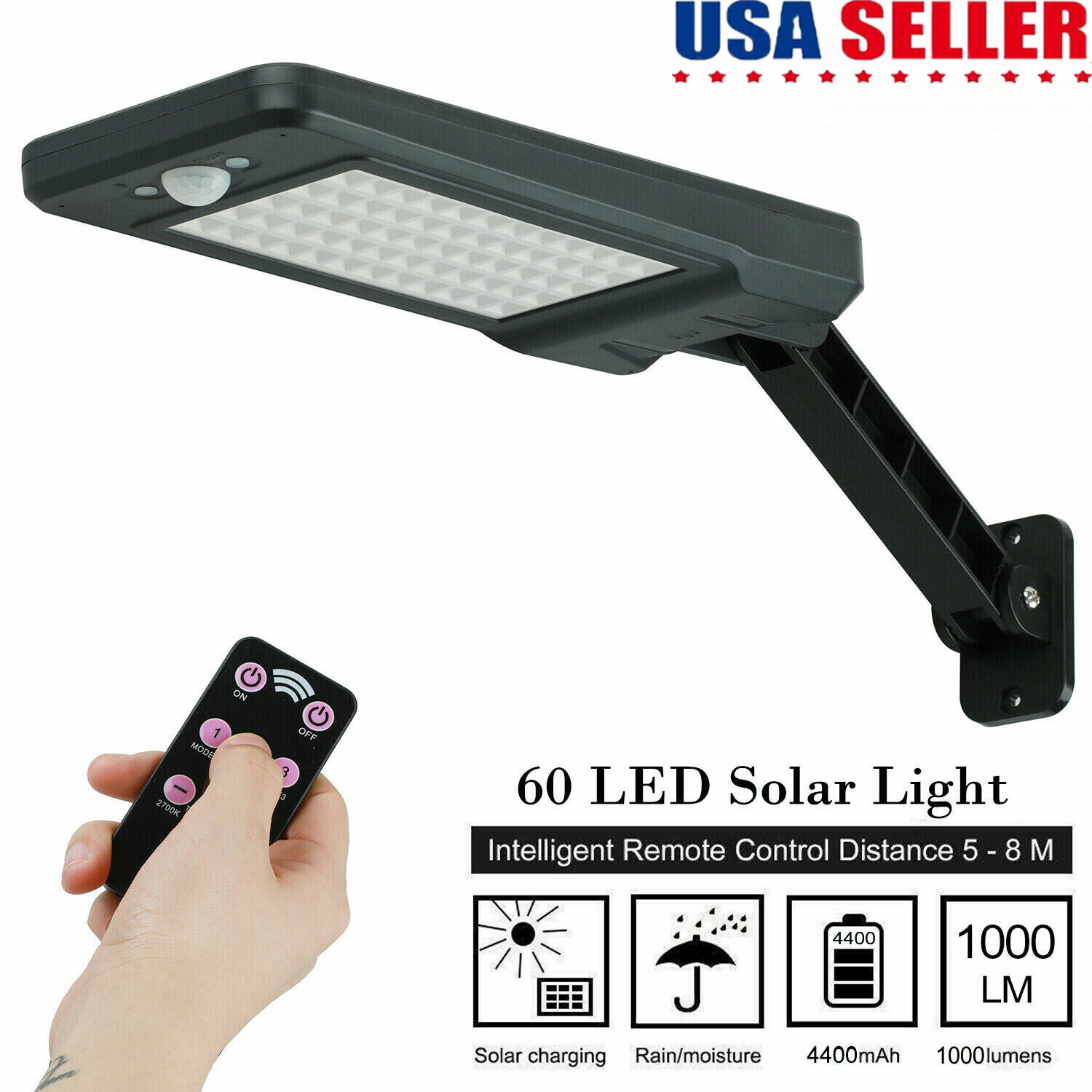Solar Powered Wall Lamp 60 Lum - Pool Light Solar Rechargeable review and price