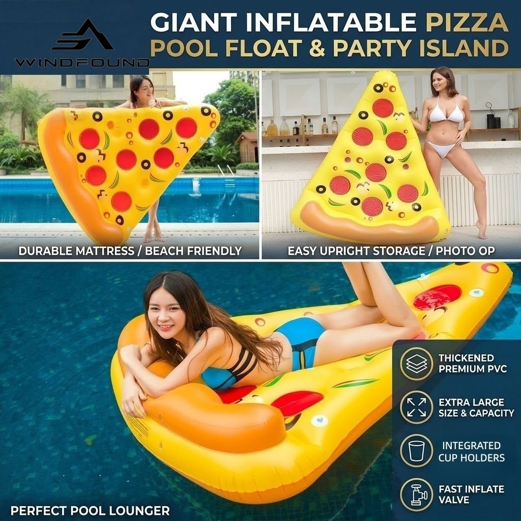 Giant Inflatable Pizza Pool Fl - Pool Lounger Inflatable review and price