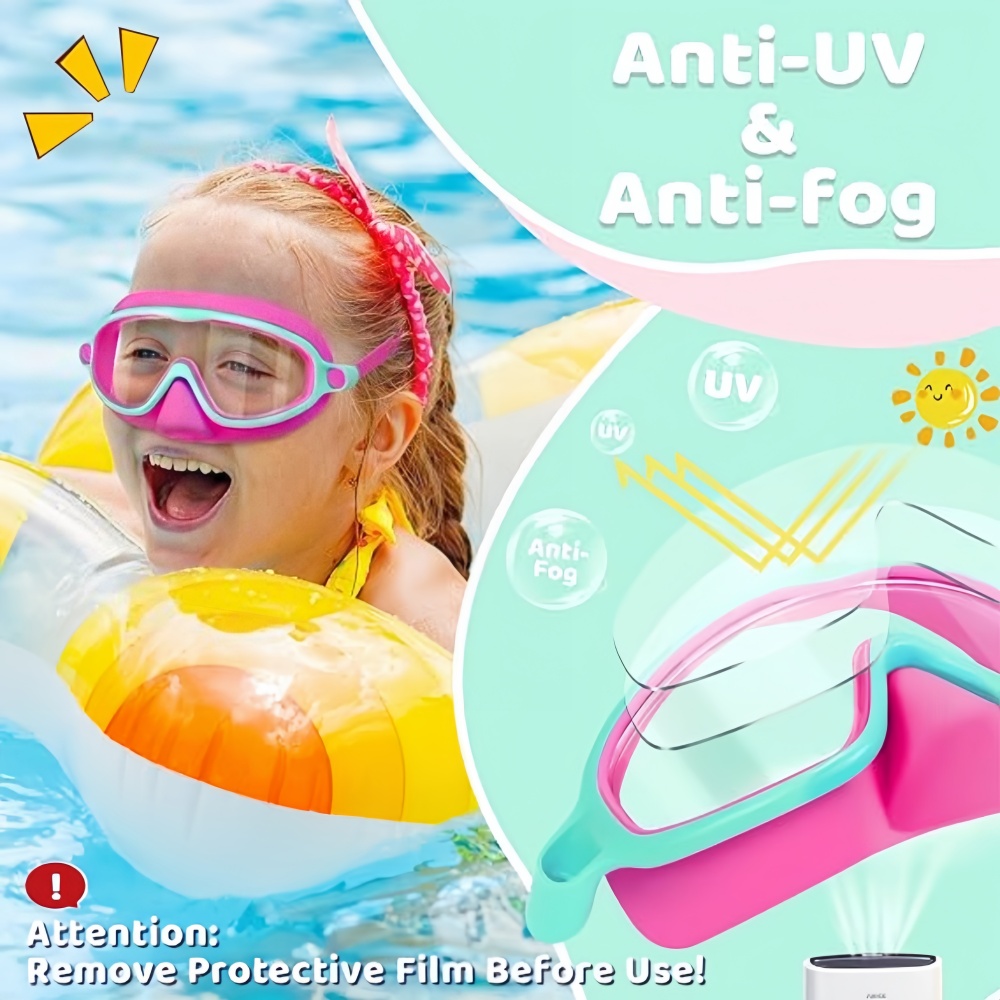 Kids Swim Goggles with Nose Co - Swim Goggles Anti Fog Uv review and price