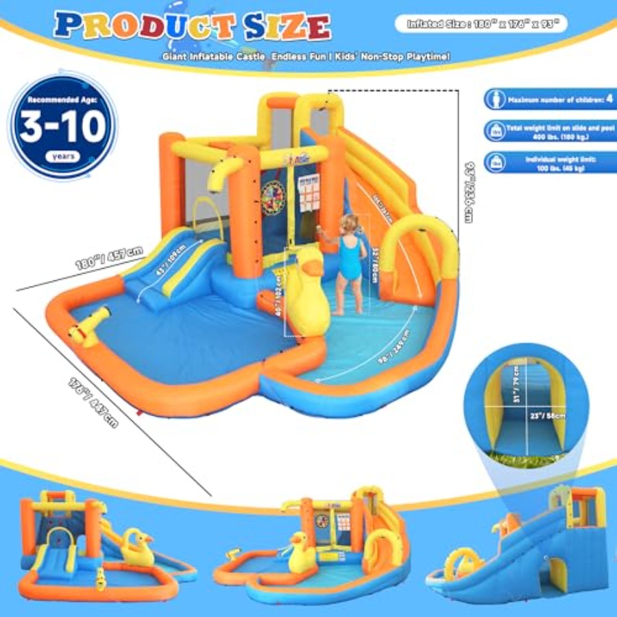Backyard inflatable water park - Water Slide Inflatable review and price