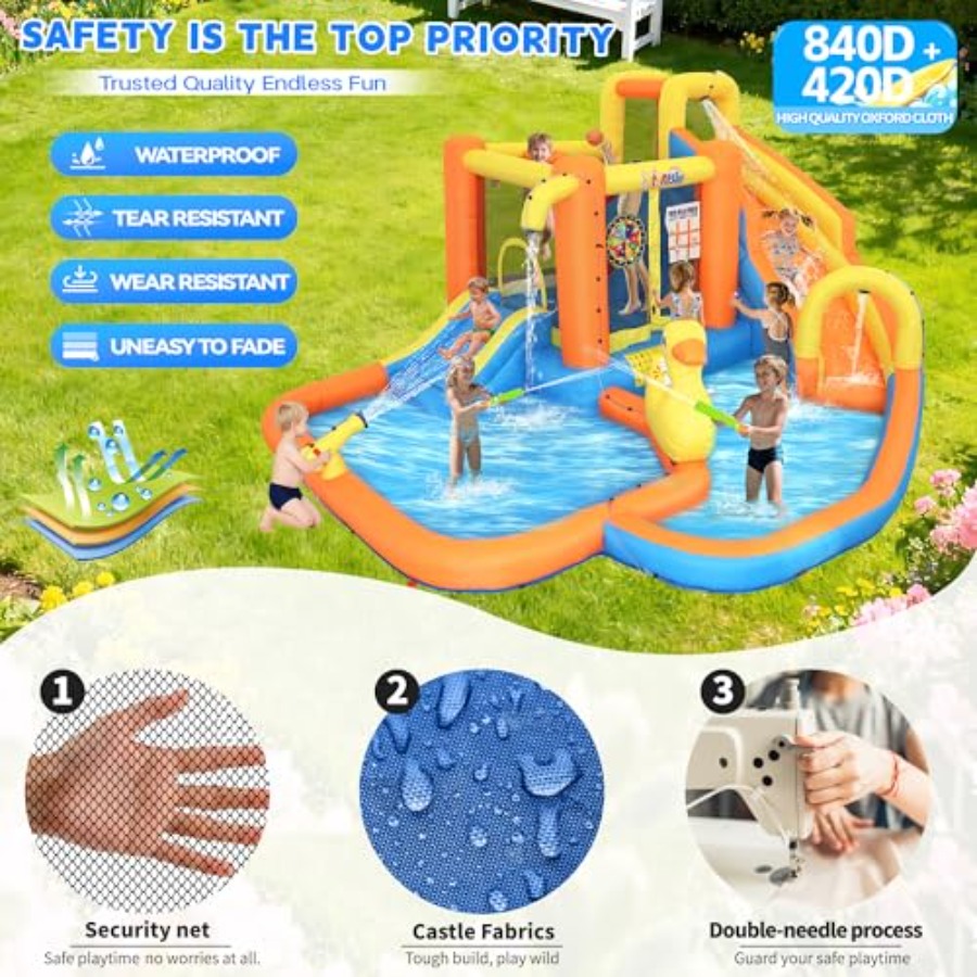 Backyard inflatable water park - Water Slide Inflatable review and price