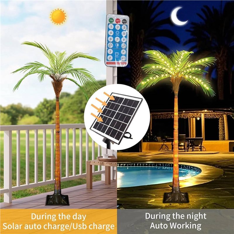 ABRW-Solar Palm Tree Lights Wi - Pool Light Solar Rechargeable review and price