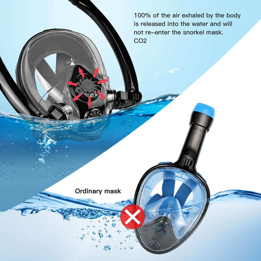 QDWETS 0.5L Mini Scuba Diving  - Snorkel Mask Full Face review and price