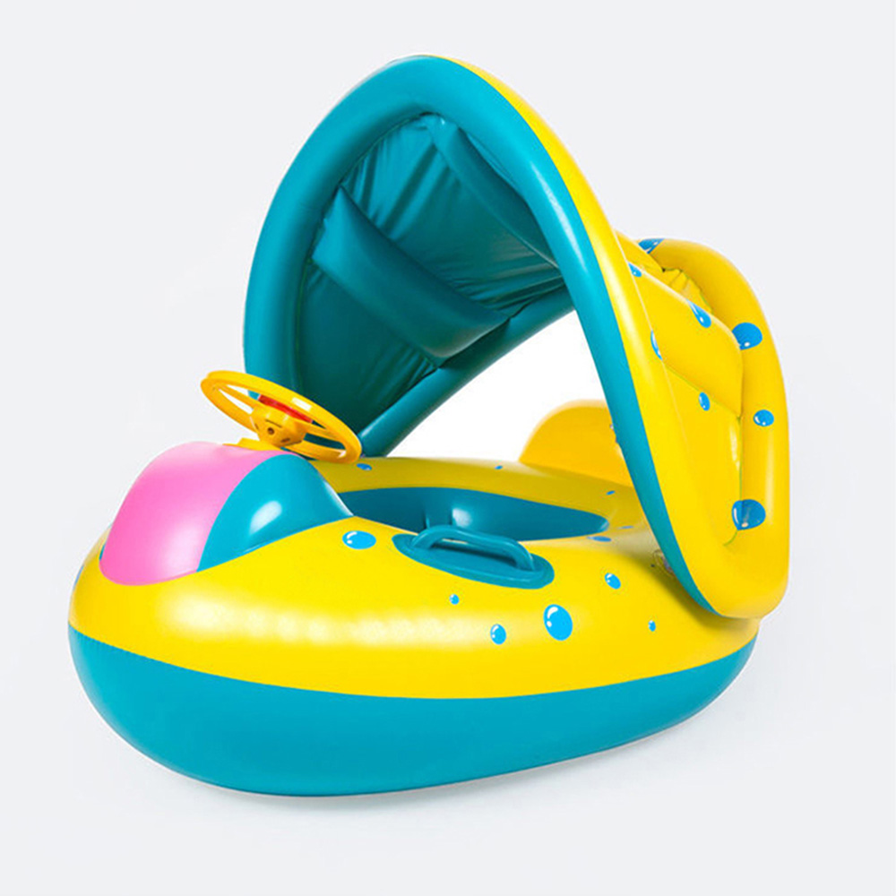 1PCS Yellow Sunshade Seat Ring - Pool Float Ring Inflatable review and price