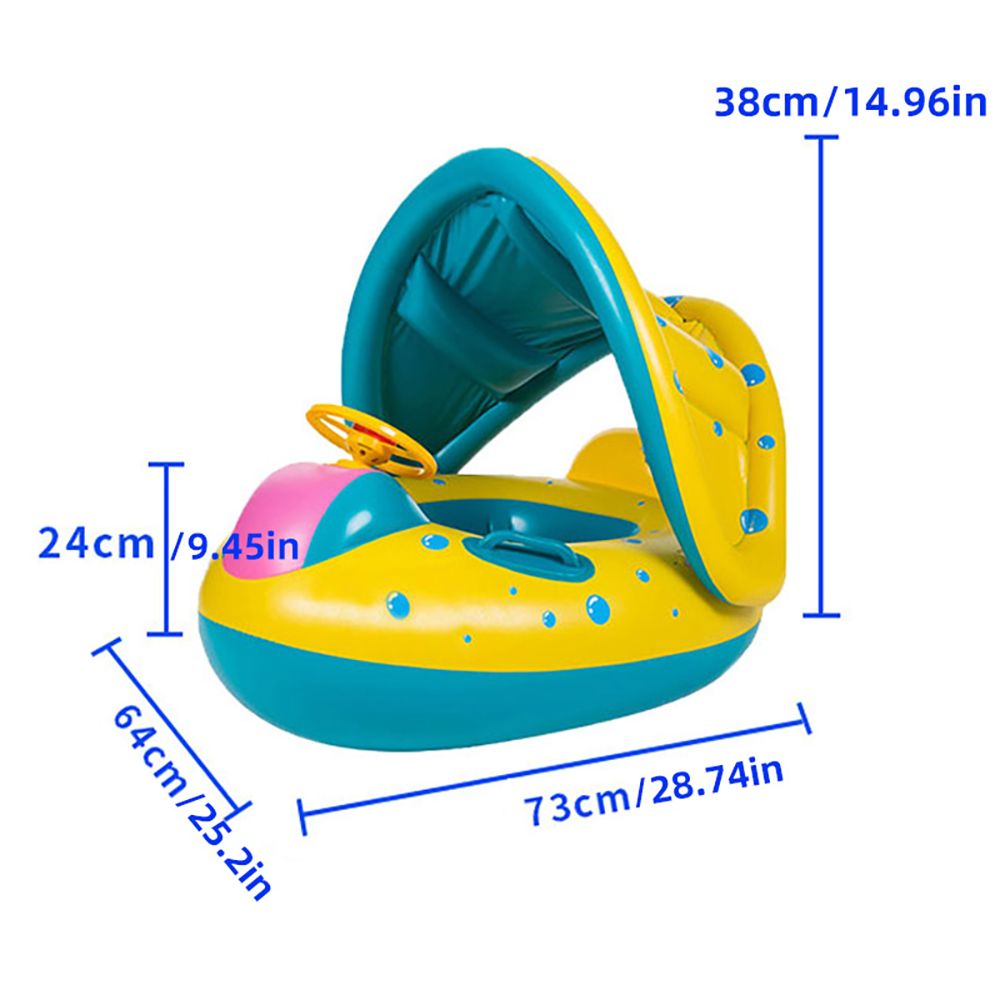 1PCS Yellow Sunshade Seat Ring - Pool Float Ring Inflatable review and price