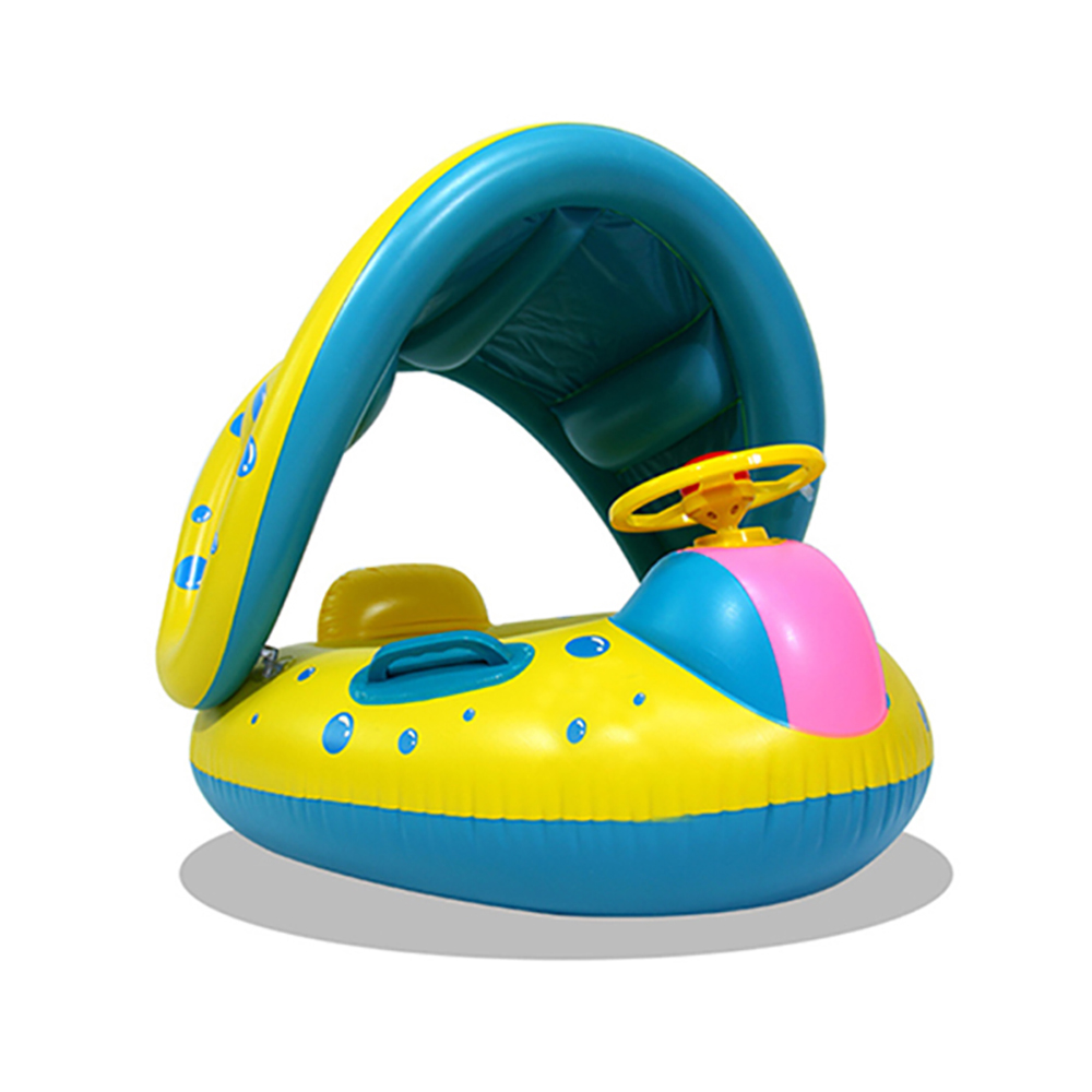 1PCS Yellow Sunshade Seat Ring - Pool Float Ring Inflatable review and price