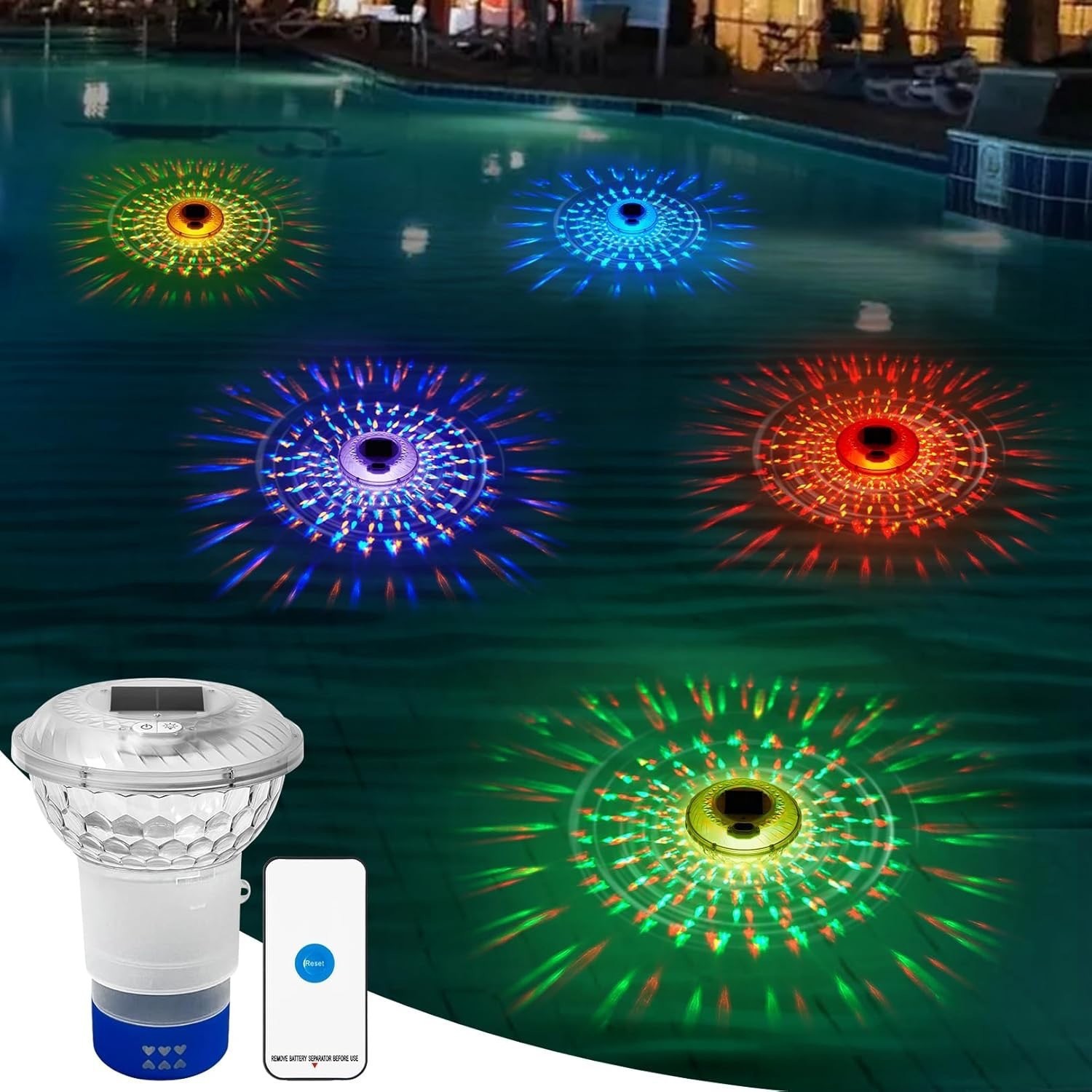 Remote Control Solar Rechargea - Pool Light Solar Rechargeable review and price