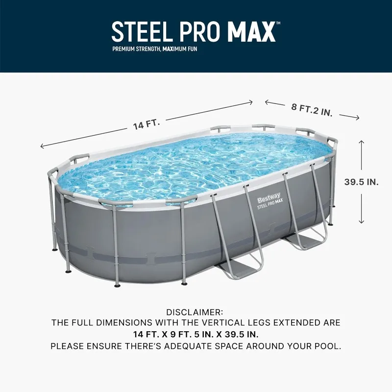 Bestway Steel Pro MAX 14' x 8' - Pool Ladder Above Ground review and price
