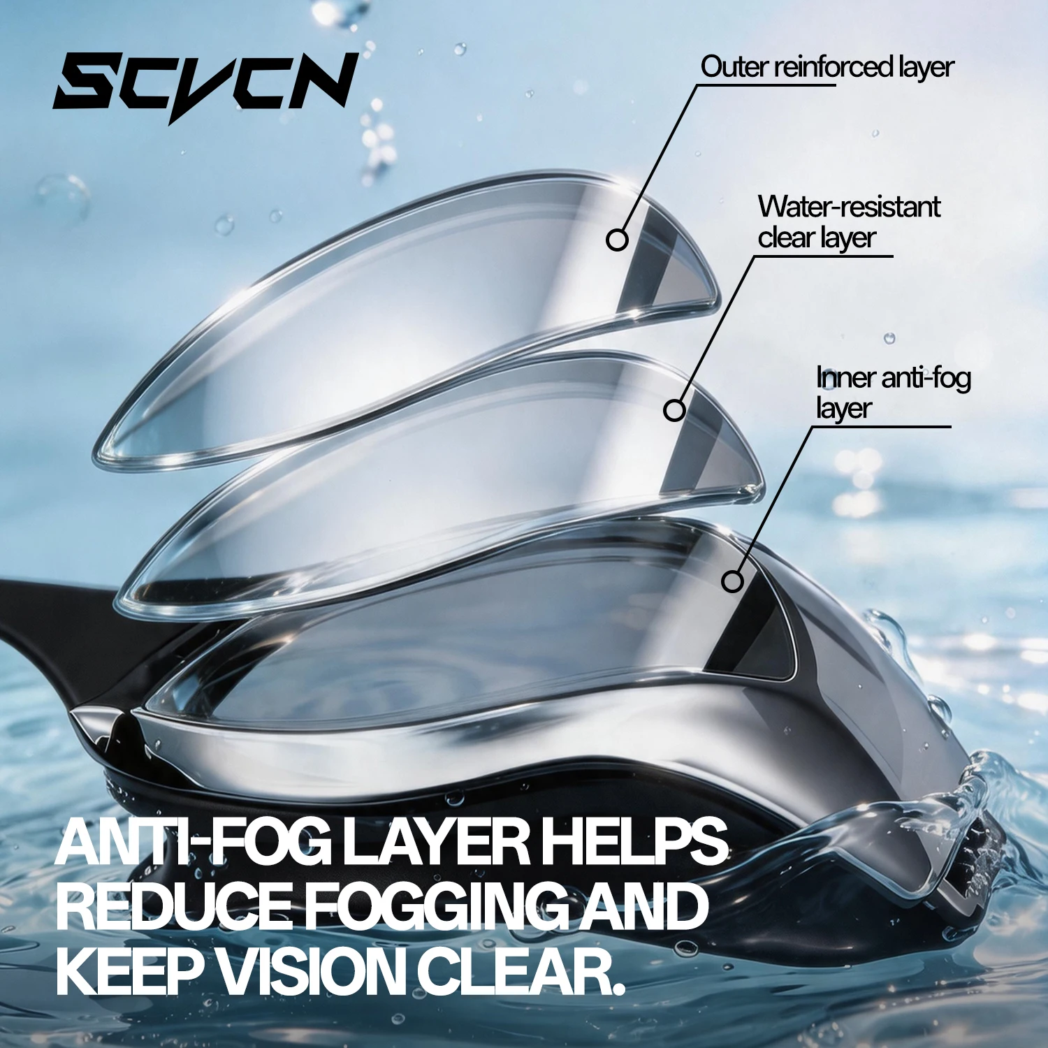 SCVCN New Professional HD Swim - Swim Goggles Anti Fog Uv review and price