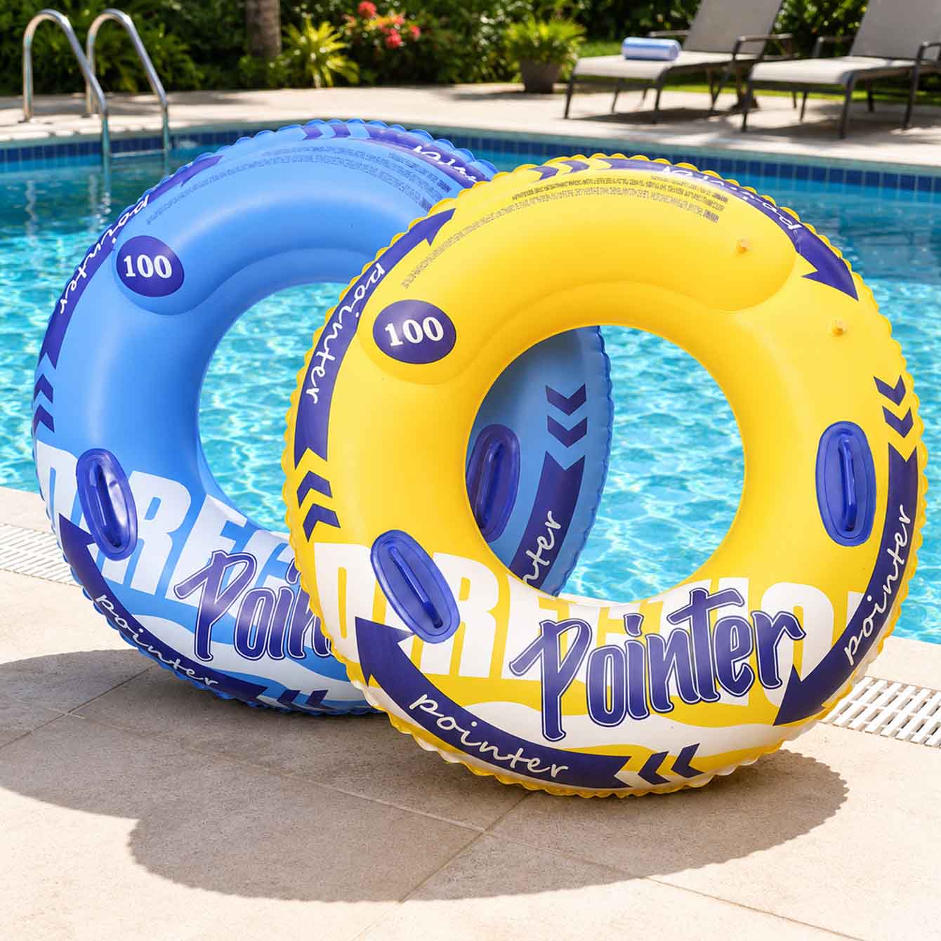 1PC Inflatable Swim Ring with  - Pool Float Ring Inflatable review and price